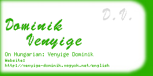 dominik venyige business card